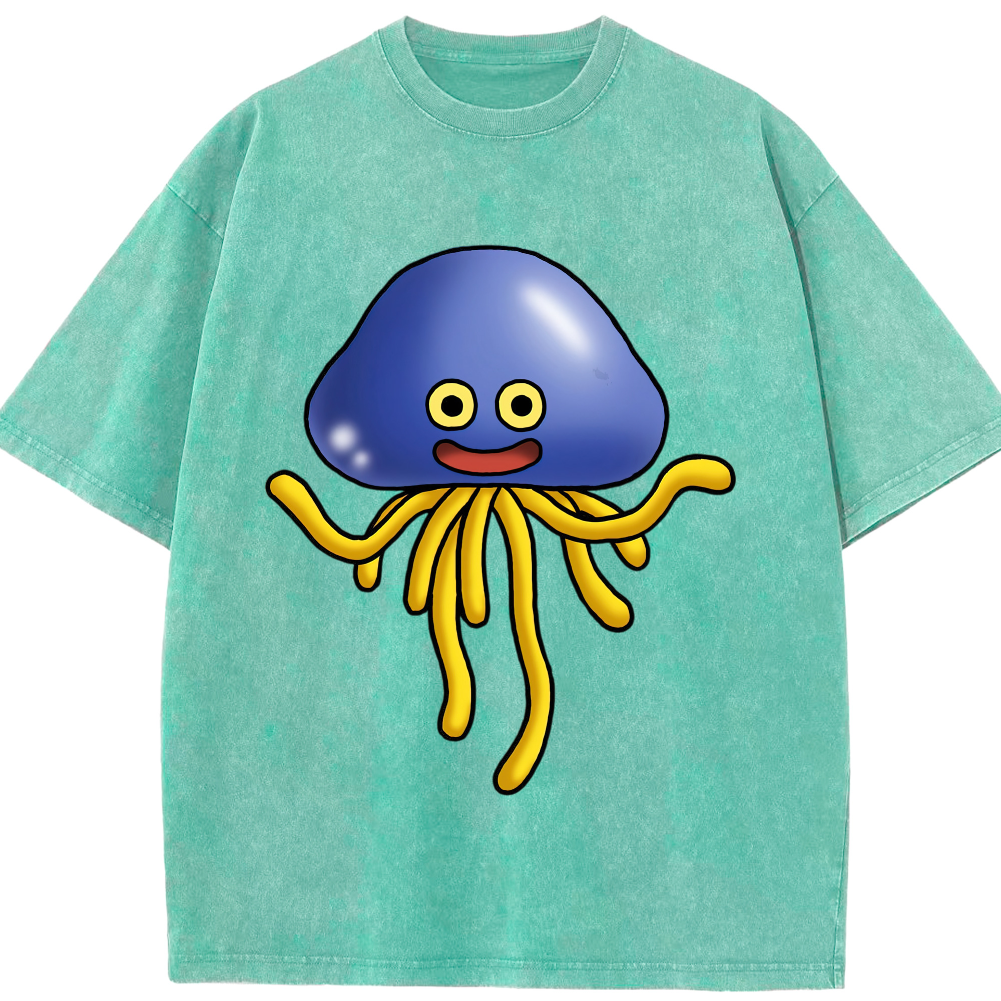 （画像用） ドラゴンクエスト Doragon Kuesuto Dragon Quest 綿100% ヴィンテージ風 半袖Tシャツ（フロントプリント）
